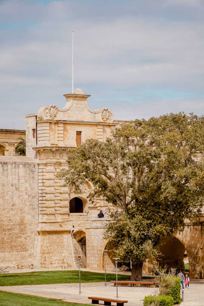 mury obronne, brama miejska, Mdina, Malta