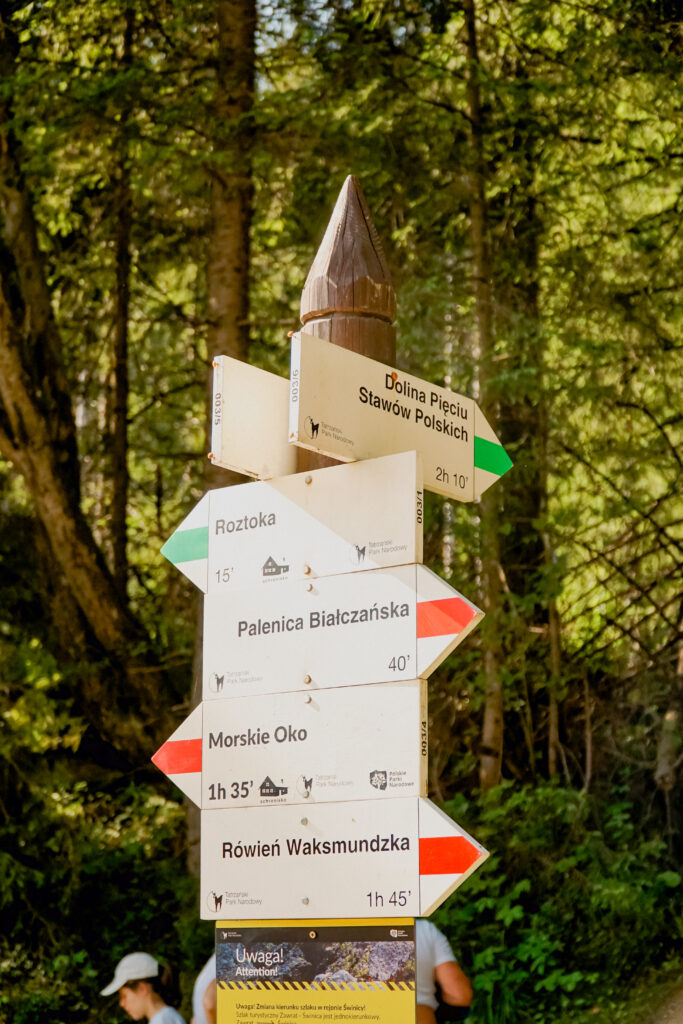 Wodogrzmoty Mickiewicza, Tatry, znak, szlaki