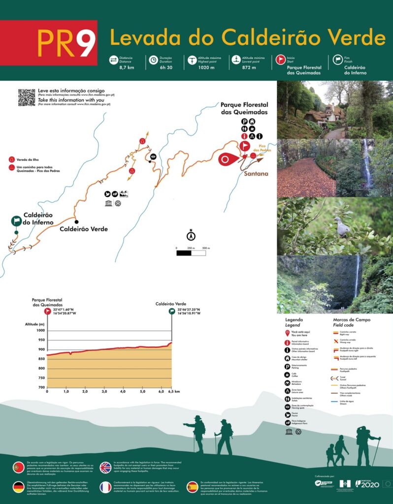 Trasa PR9 Levada do Caldeirão Verde